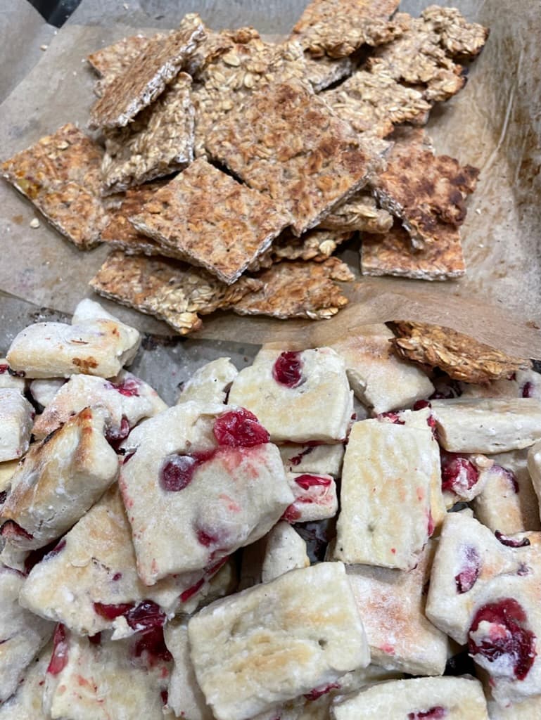 Delicious house-made dog cookies and treats prepared at Carden Kennels